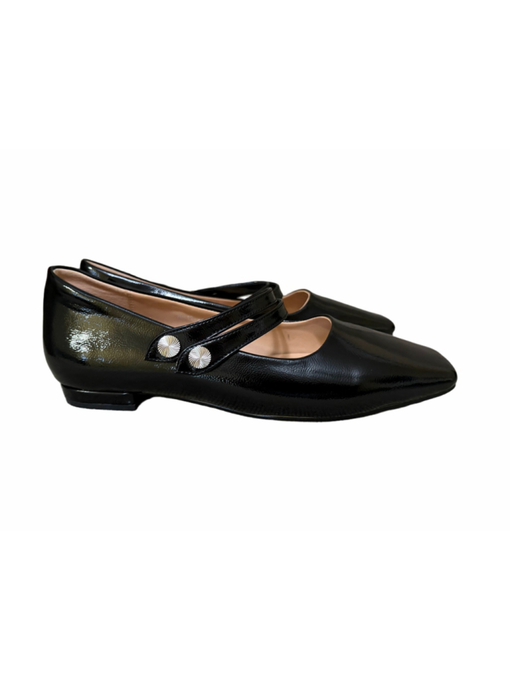 Castamere Women’s Patent Leather Mary Jane Flats Black Square Toe Size 8.5